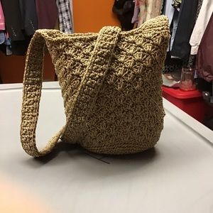 SIMPLY STYLE  - women's crossbody bag sparkly beige